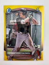 2025 Bowman Draft Slade Caldwell Yellow Refractor /75 Diamondbacks #BDC-152