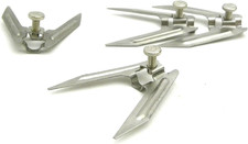 FORCHETTA FERMACARNE Inox Con Vite 4 PZ per SPIEDO GIRARROSTO Barbecue BRACIERE 