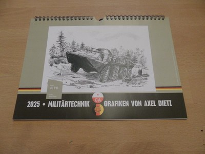 Militärtechnik NVA CA Grafiken von Axel Dietz Kalender 2025