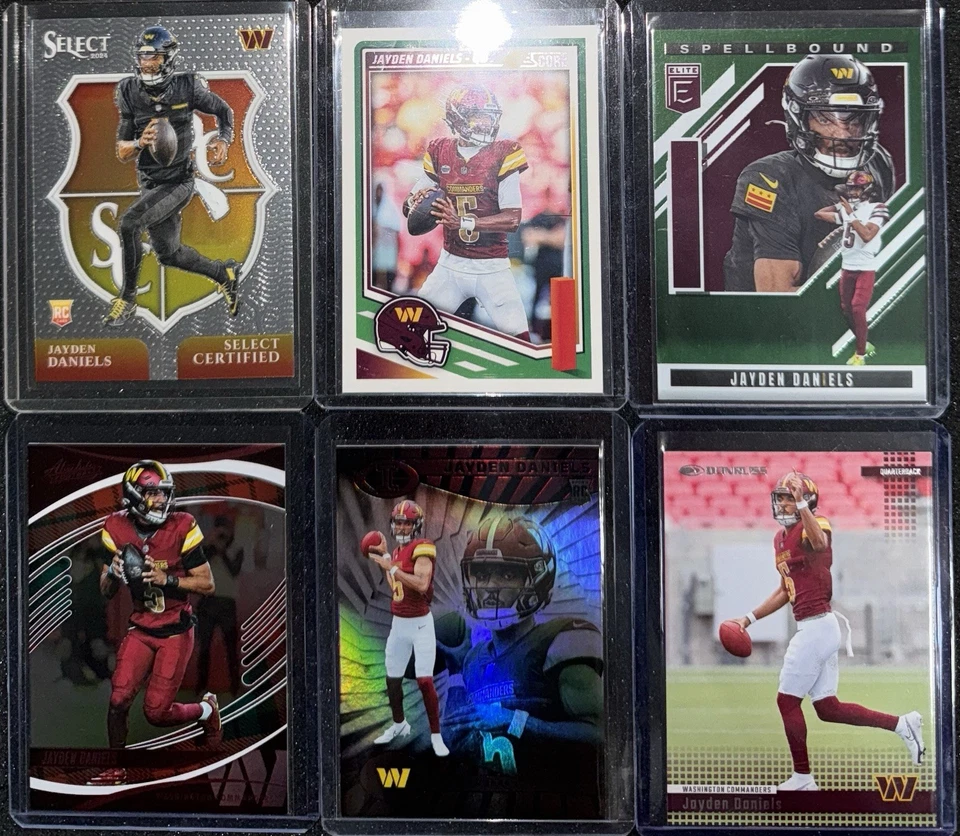20! 🔥 Jayden Daniels Commanders Cards(11 RC) 1 Green Elite /499!, 1 Spellbound - Image 2 of 4