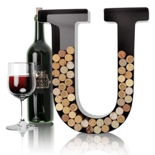 Wine Letter Cork Holder Art Wall Décor ~ Metal Letter Wine Cork Holder Monogr...