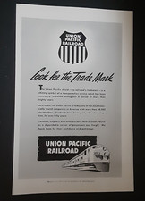 Original Union Pacific Railroad Train Print Ad Mid-Century 1940s CA Vintage #13