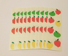 Mrs. Grossman's Sticker Lot 10 Strips Apple Fest Green Red Yellow 1994 Vintage