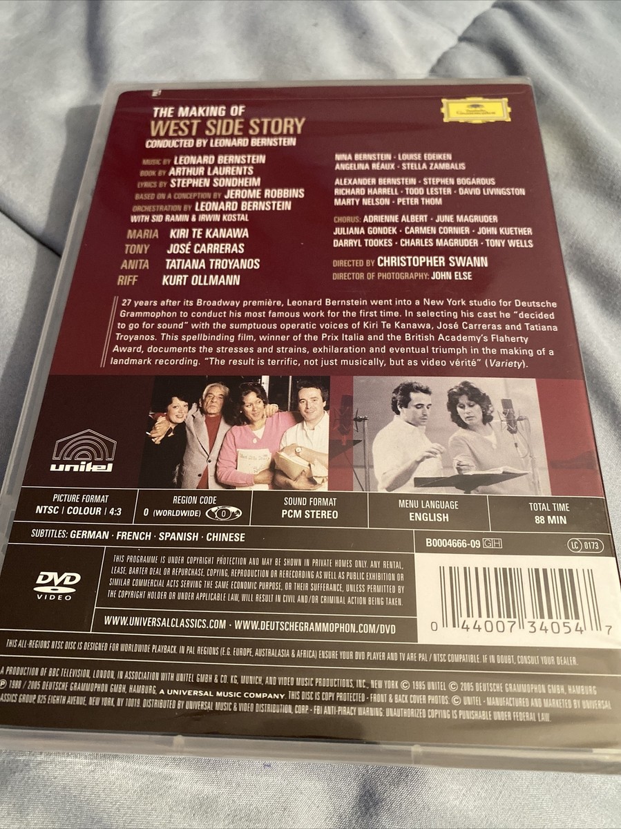 The Making Of West Side Story DVD Deutsche Grammophon, New And