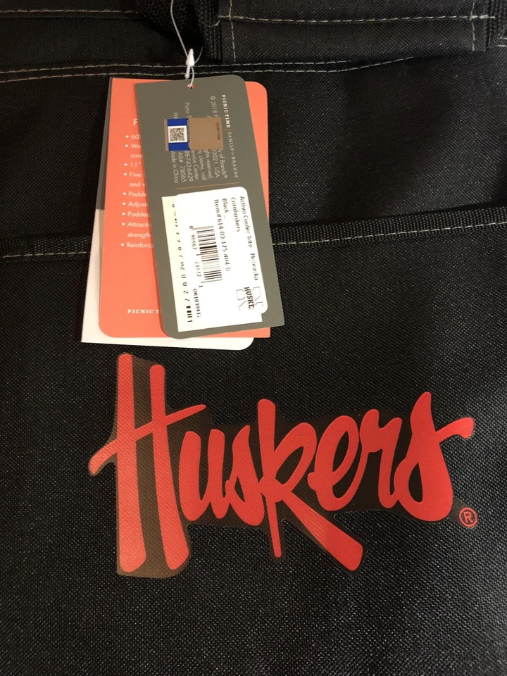 U of Nebraska Cornhuskers 20 罐装 Activio 托特包 冷藏袋 Picnic Time NCAA 全新 — 第 3/3 张图片