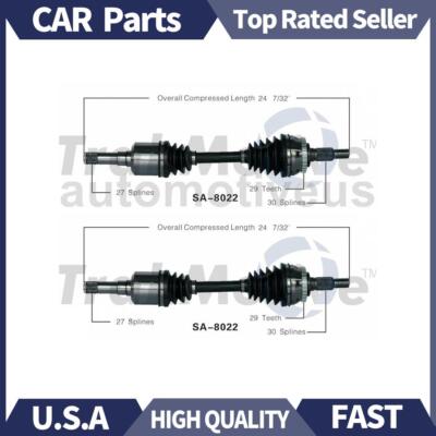 Front Left CV Joint Axle Shaft 2PCS TrakMotive Set For Saab 9-5 2002-2010