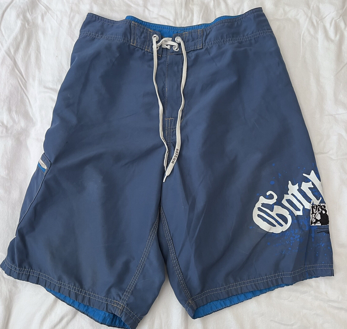 Gotcha 1978 Vintage Men’s Blue Surf Swim Board Shorts… Gem