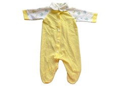 80  s Newborn One Piece Sleepwear Bears, Dice, Rattle Print Vintage