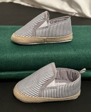 Crib Shoes Chambray Slip-Ons By Mud Pie 6M