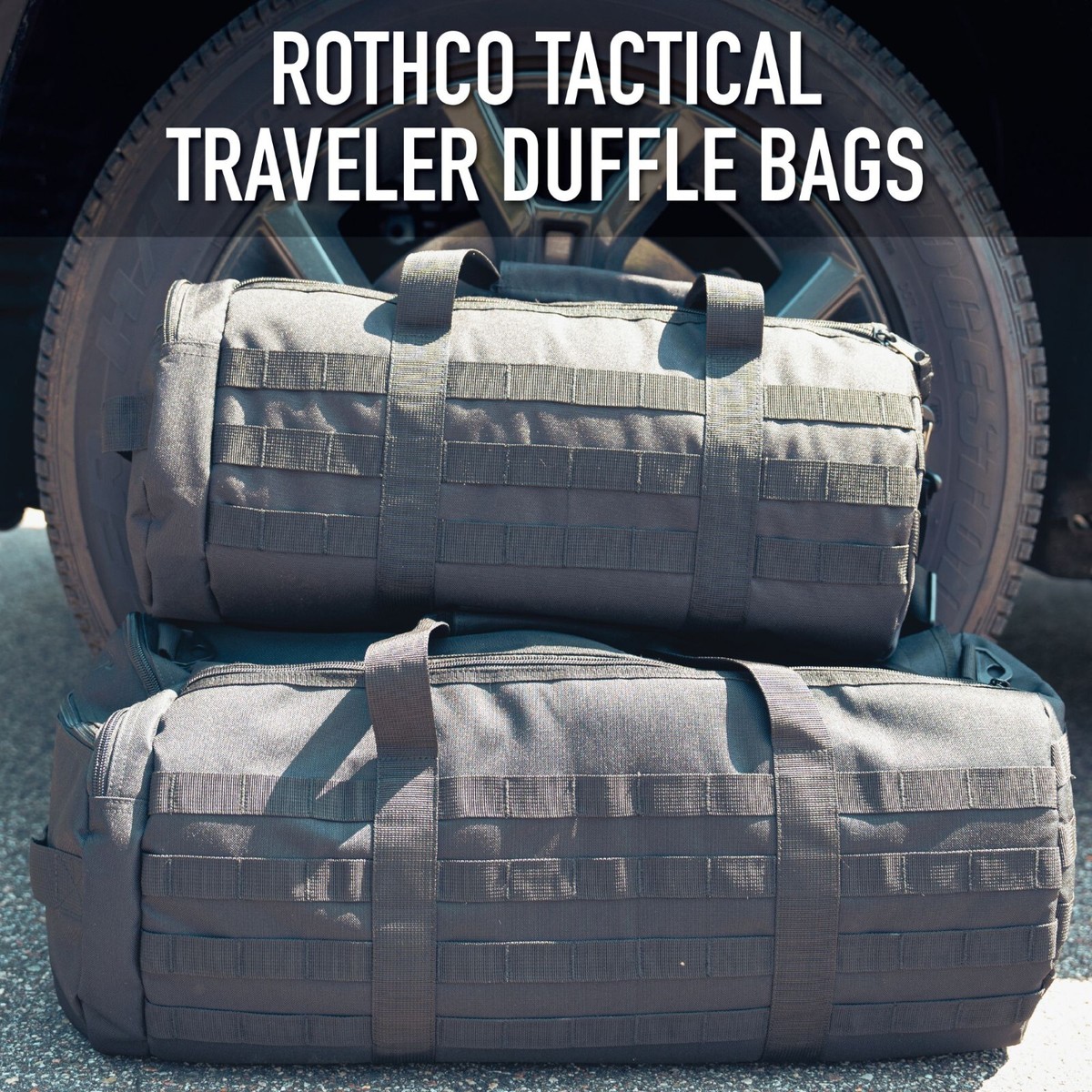 Rothco Tactical Traveler Duffle Bag Rugged MOLLE Carry & Shoulder