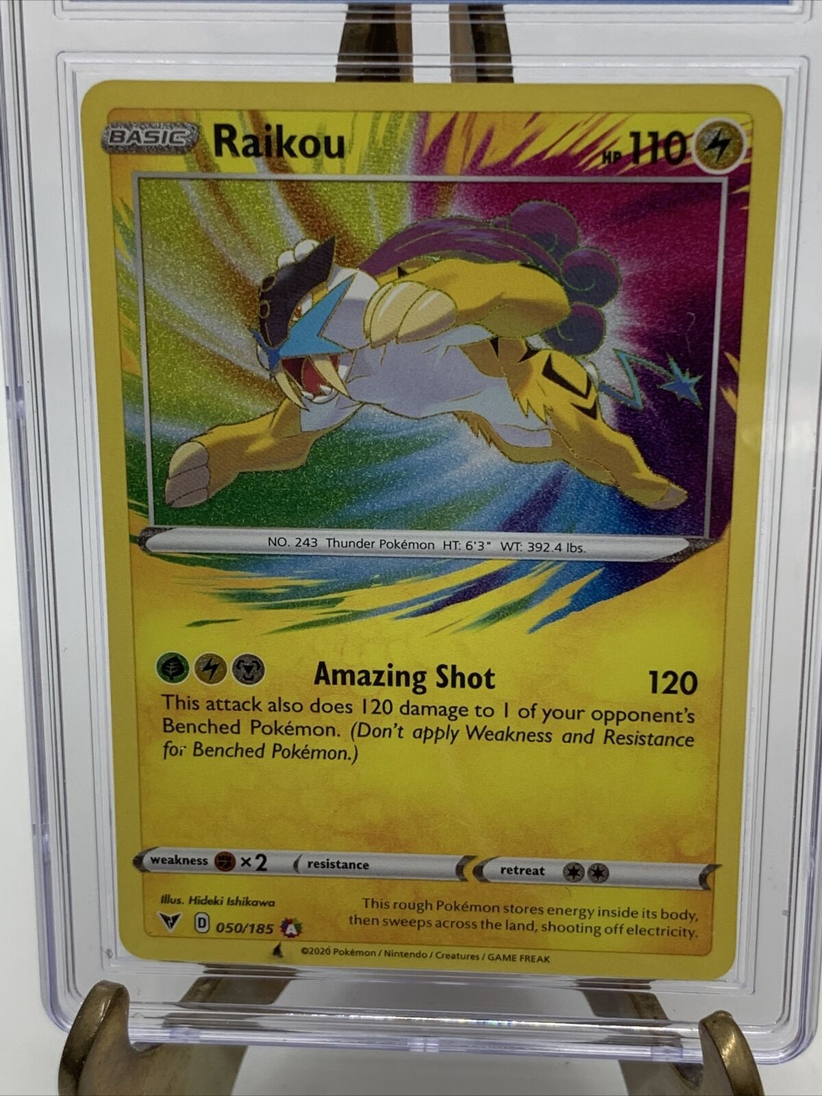 Carta Pokemon Raikou Amazing Rare Original Copag