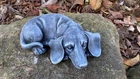 DACHSHUND SAUSAGE DOG ANIMAL CONCRETE GARDEN STATUE ORNAMENT FIGURINE MEMORIAL S