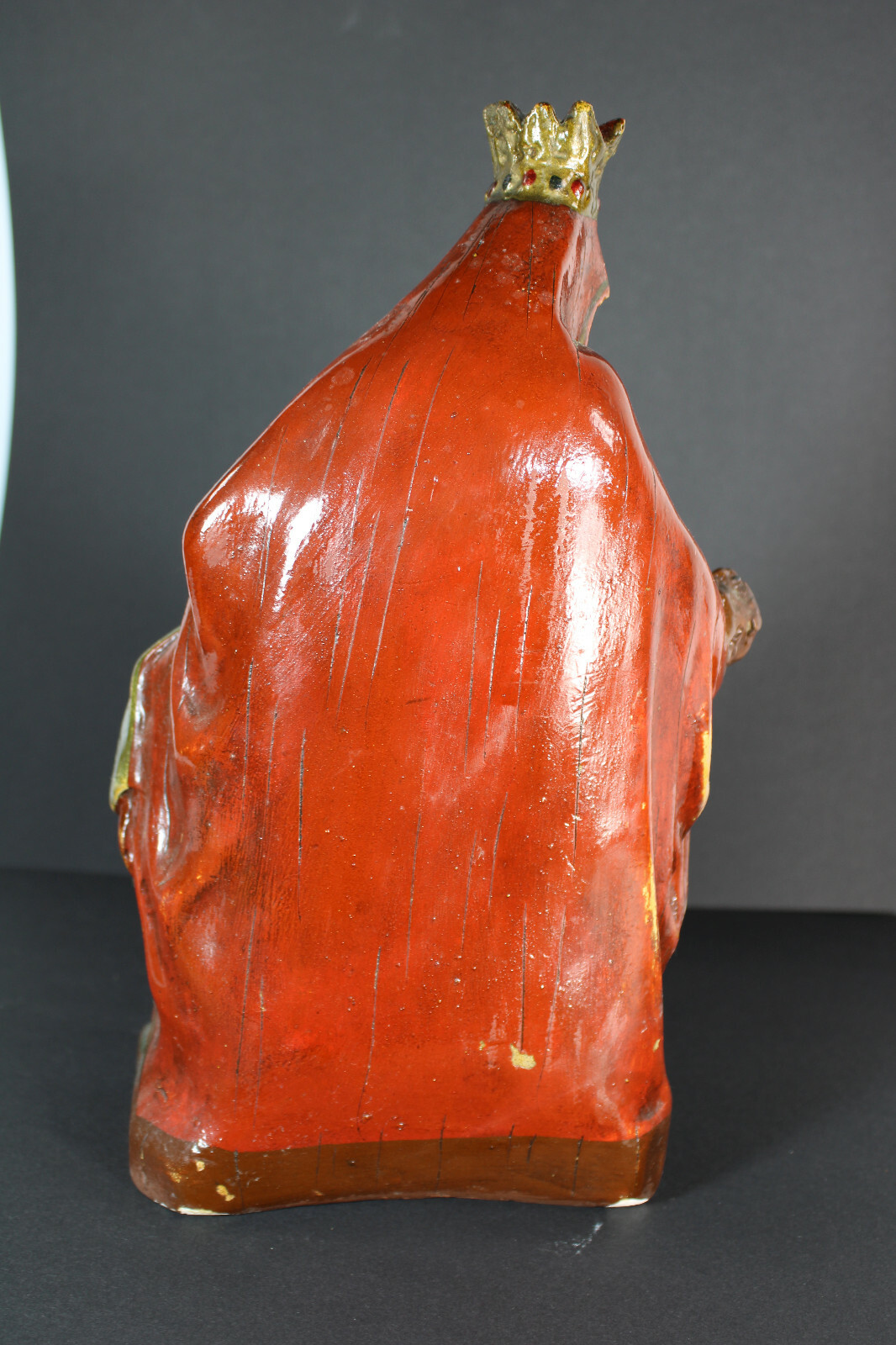 Antique flemish chalkware pieta OLV van LEde Statue figurine religious 