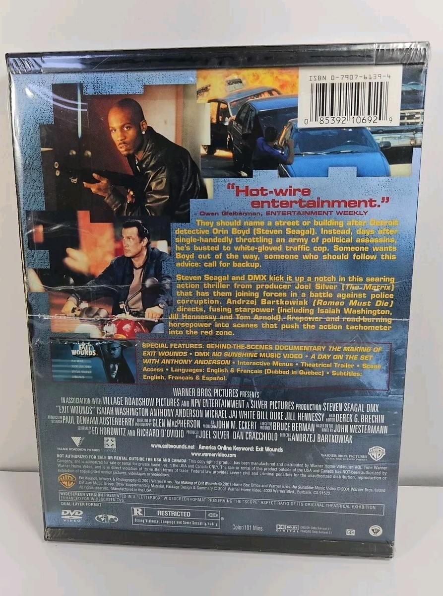 Exit Wounds (DVD, 2001) NEW, SEALED, DMX, Steven Seagal