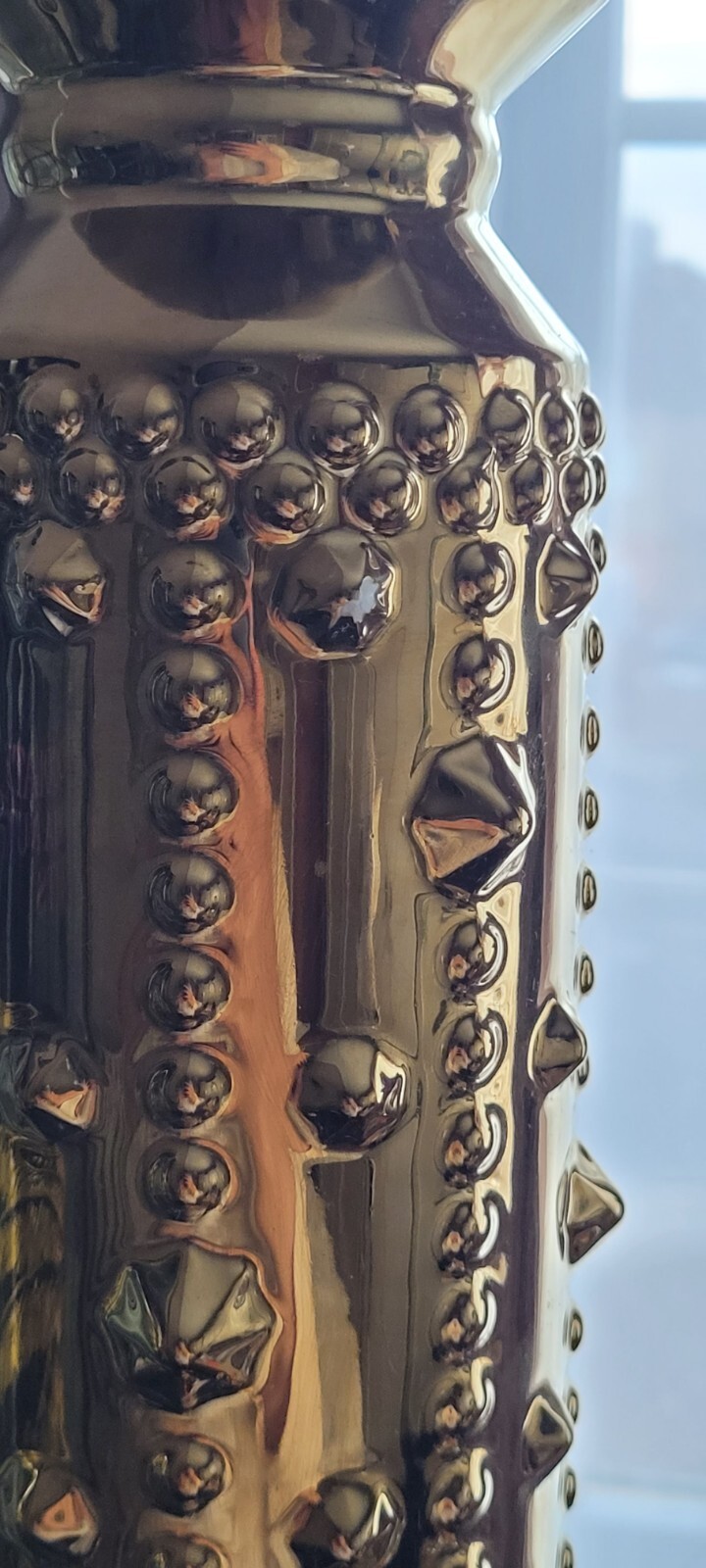 Homesense TK Maxx Gold Ceramic Spike Pillar Candle Holder RRP £39.99 eBay