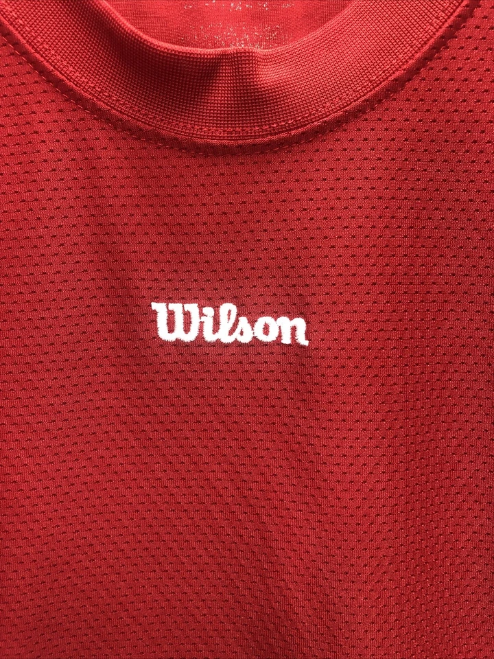 Camisa atlética Wilson para mujer talla desconocida roja blanca puntada manga corta Foto 2 de 4