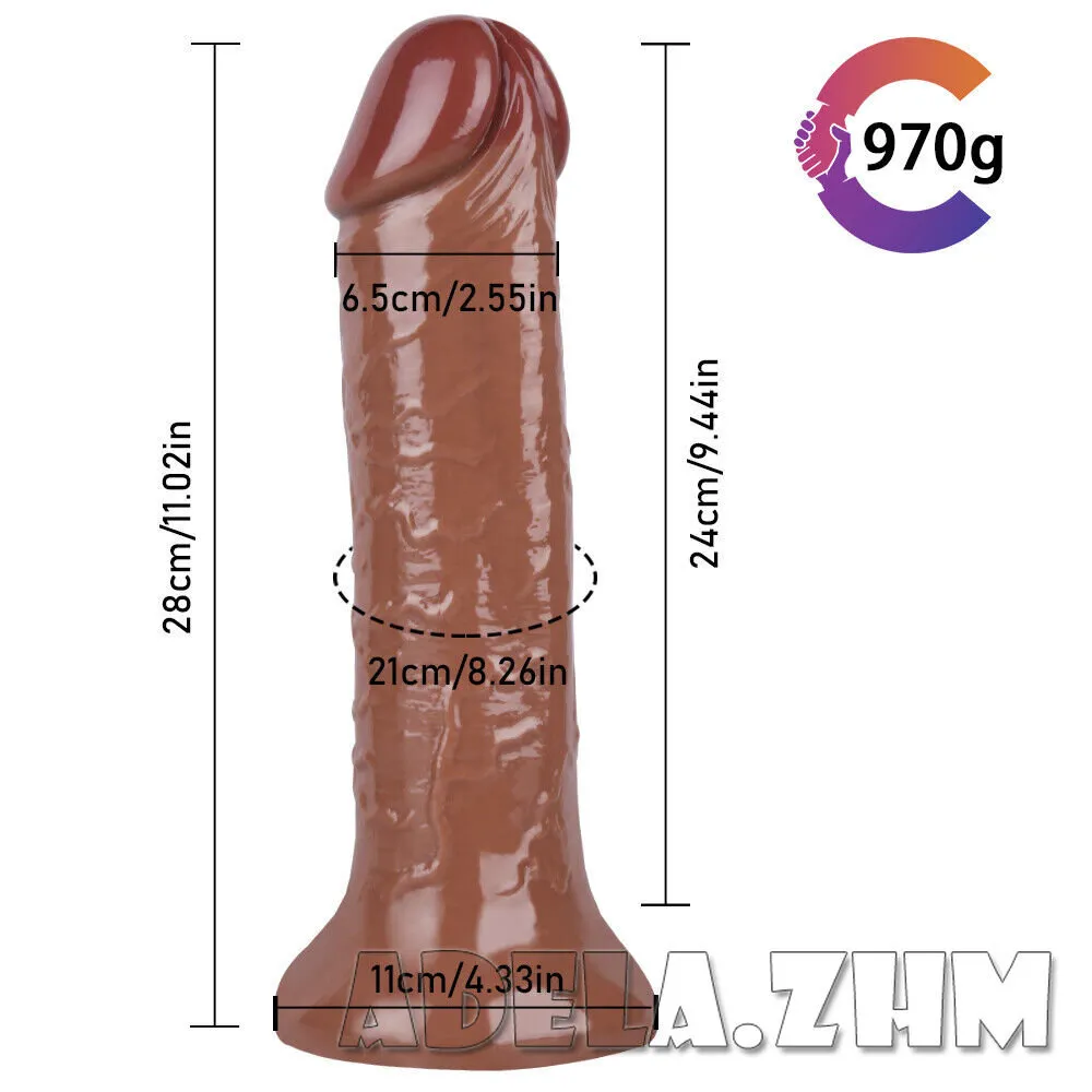 11and#034;*2.5and#034; Giant Thick Girth Dildo Huge Realistic Penis Dong Cock Butt Plug Sextoy eBay