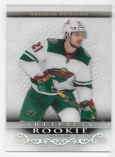 22/23 UD ARTIFACTS 2021-22 UPDATE CLEAR CUT ROOKIES Brandon Duhaime #CRU15