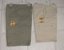 Wrangler Boys Active Flex Green  Khaki Cargo Shorts 10-12 14-16 New Unused Gift