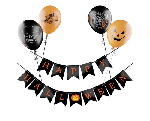 Happy Halloween Party Banner. Decoration.Reusable bunting. - Picture 21 of 26