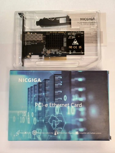 SFP PCI-E NICGIGA X520-1S 10G ETHERNET CARD *NEW* (QTY 1)