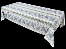 French Provencal Cotton Tablecloth Lavender  Olives 59X79 Made in France