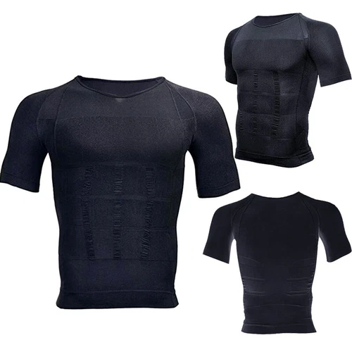US Men Gynecomastia Compression Shirt Slimmer Shapewear to Hide Man Boobs Moobs - Picture 13 of 45