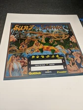 Gottlieb SURF 'N SAFARI Pinball Machine Backglass MYLAR Translight Artwork-New