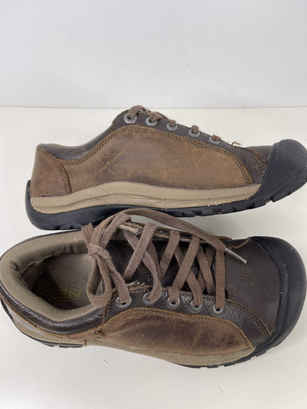 Sneakers da trekking Keen Briggs marroni in pelle scarpe da donna taglia 7