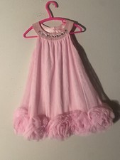 Biscotti Girls Kids Pink Dress Tulle Flowers Size 4
