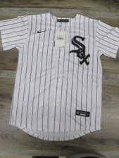 Chicago White Sox Yoan Moncada 10 Embroidered Jersey Youth M - White