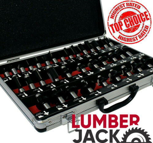 1/2" Shank 35 Piece TCT Router Cutter Bit Set with Aluminium Case Trade Quality  - Picture 1 of 12