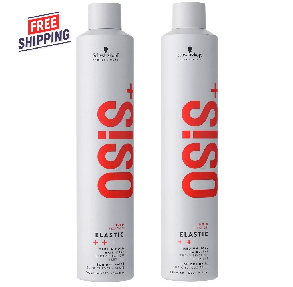 2 УПАКОВКИ лака для волос Schwarzkopf OSiS Elastic средней фиксации 500 мл 169 унции 12590₽