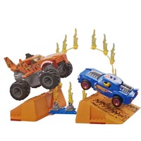 Hot Wheels Mega Hot Wheels Monster Trucks Tiger Shark Crash Wettkampf