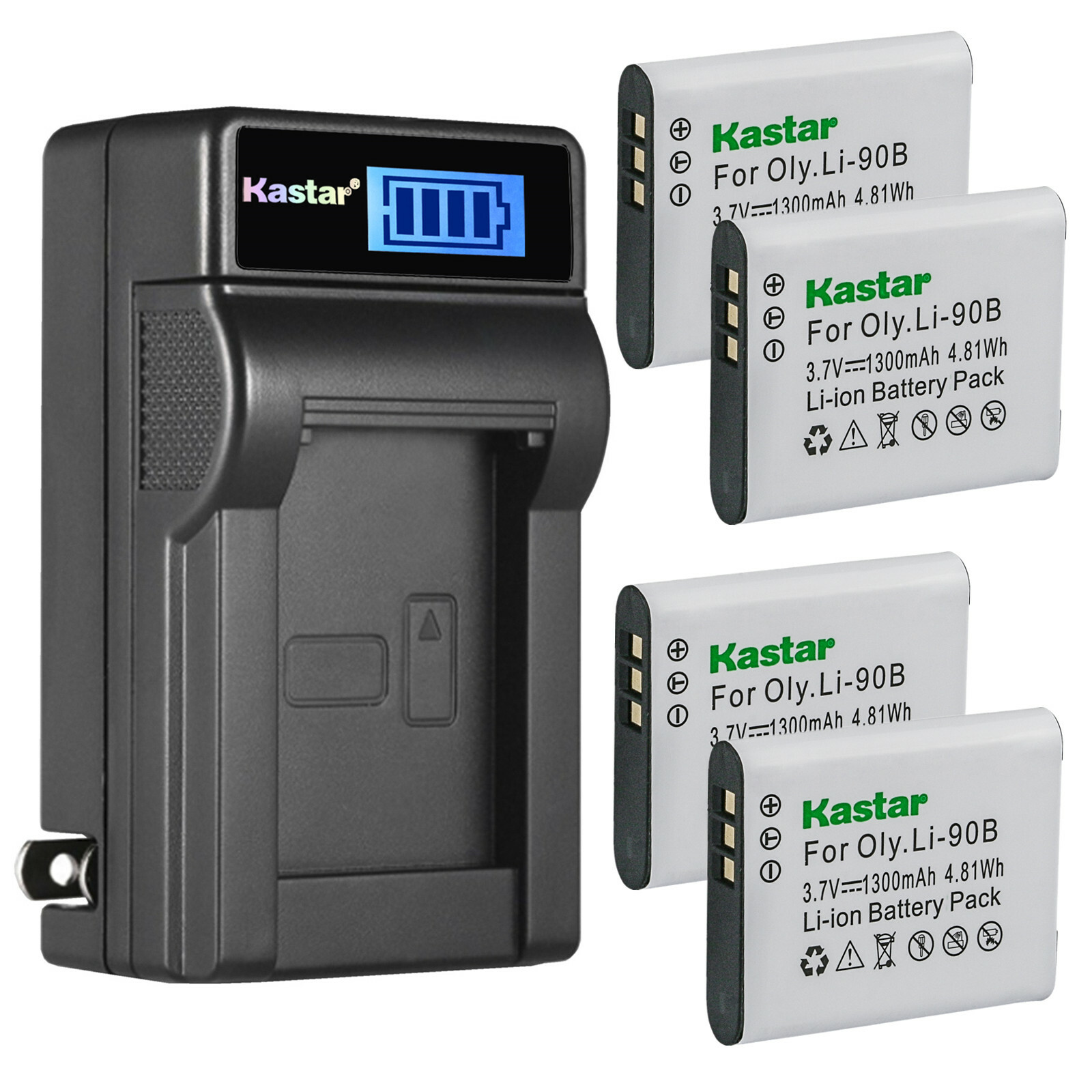 Kastar Battery LCD USB Charger For Olympus BLN-1 BLN1 & Olympus OM-D E