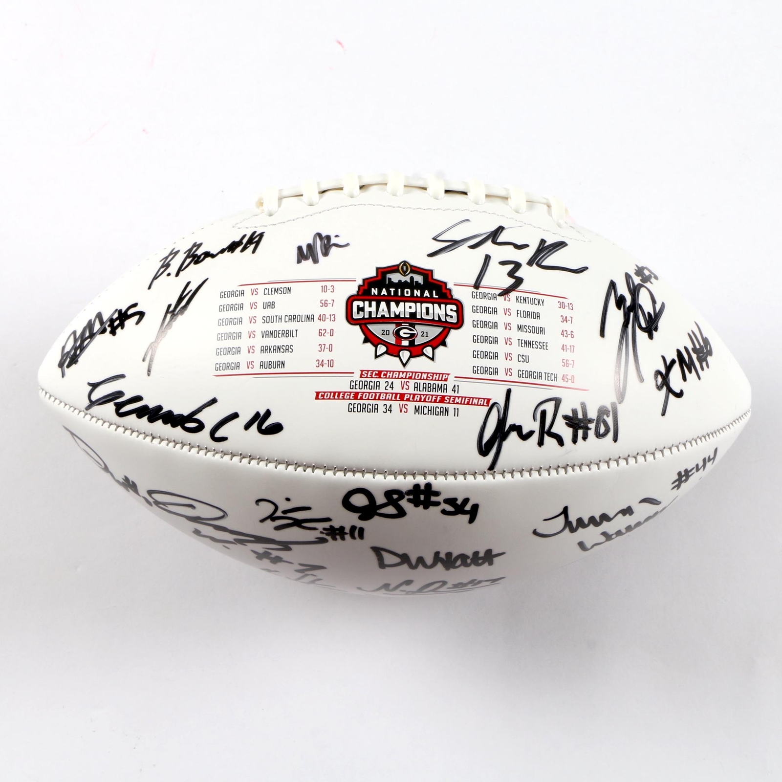 Stetson Bennett Autographed Signed Georgia Bulldogs 2021 National Champs Team National Championship Football Travon Walker St 