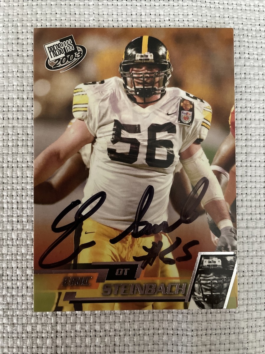 ERIC STEINBACK 2002 PRESS PASS AUTOGRAPHED SIGNED AUTO FOOTBALL
