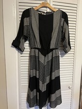Vintage Wool Blend REO ORIGINALS Women’s Size 10 Dress Black Gathered Waist