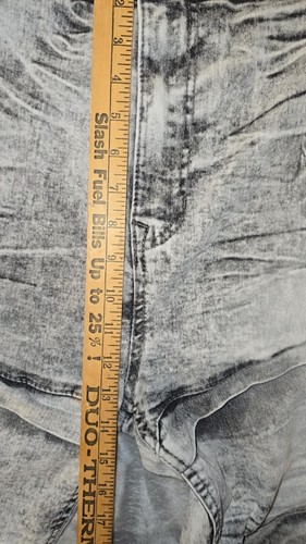 Southpole Men's Baggy Jean Shorts Acid Wash Stretch Gray Jorts 52 Inseam 12 Y2K - Picture 16 of 21