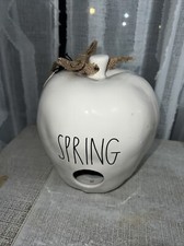 Rae Dunn “ Spring” Apple Shaped Birdhouse New With Tags 9" Tall