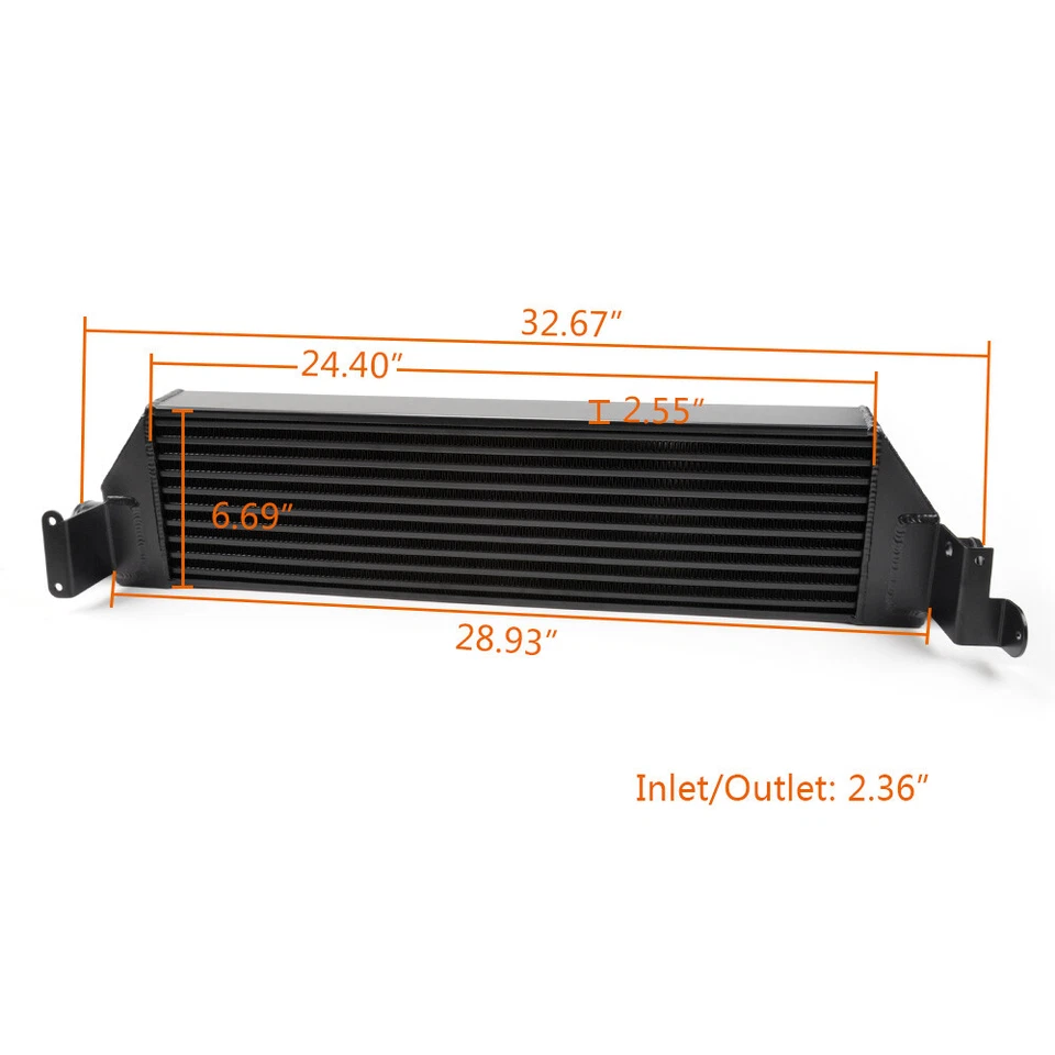 Fit For Volkswagen Golf R Gti Mk7 Upgrade Twin Intercooler + Hose Kit Black New - Image 2 of 4