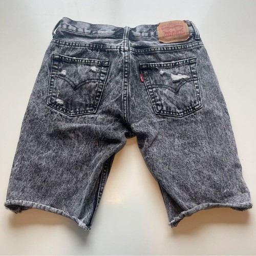 LEVIS Boys Black 511 Slim Distressed Shorts Size 14 - Picture 7 of 8
