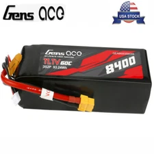 Gens Ace 8400mAh 11.1V 60C 3S Lipo Battery XT60T For TRA/TRX X-Maxx RC Models US