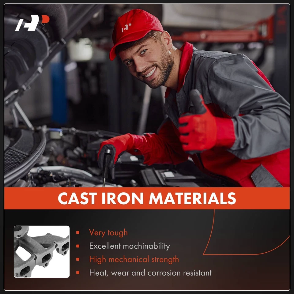 Colector de escape izquierdo con junta para Chevrolet GMC C/K 2500 Suburban C3500 K3500 Foto 4 de 4