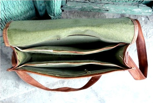 Borsa Messenger In Vera Pelle Vintage Per Laptop 15,6 Borsa Messenger In Vera Pelle Vintage Per Laptop 15,6