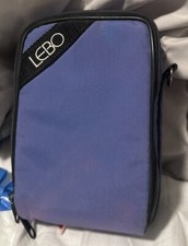Vintage LEBO 9 Cassette Tape Carrying Case Blue Nylon