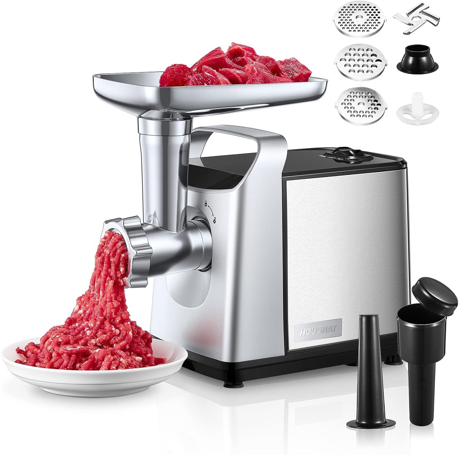 Tritacarne Elettrico 1500W Professionale per Salsicce Fatte in Casa