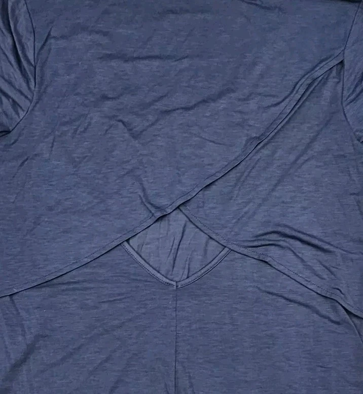 athleta pullover criss-cross back scoop neck shirt