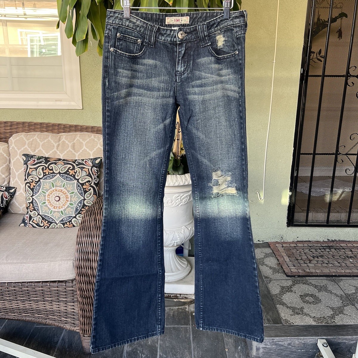 Vintage Y2K 2000s YMI Flare Denim Jeans Dark Wash Fade Vintage Y2K 2000s YMI Flare Denim Jeans Dark Wash Fade