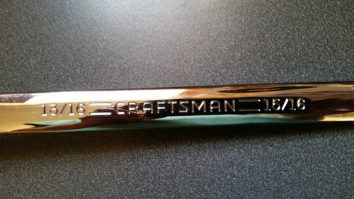 NOS Craftsman USA Tools 13/16x15/16 Full Polish Deep Offset Wrench 12 Pt 44320 - Picture 7 of 11
